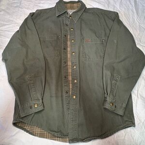 Vintage Carhartt  S96 Men's Duck Canvas Flannel Lined Snap Jacket L